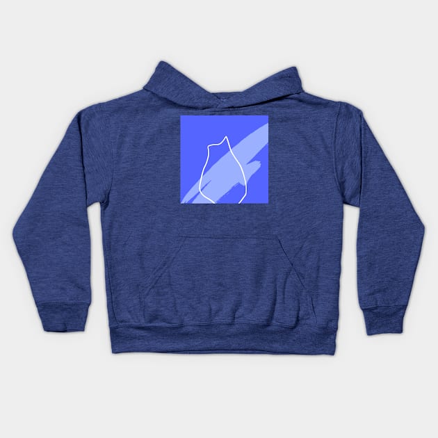 Elegant Blue Ice Bear Abstract Art Kids Hoodie by nelloryn